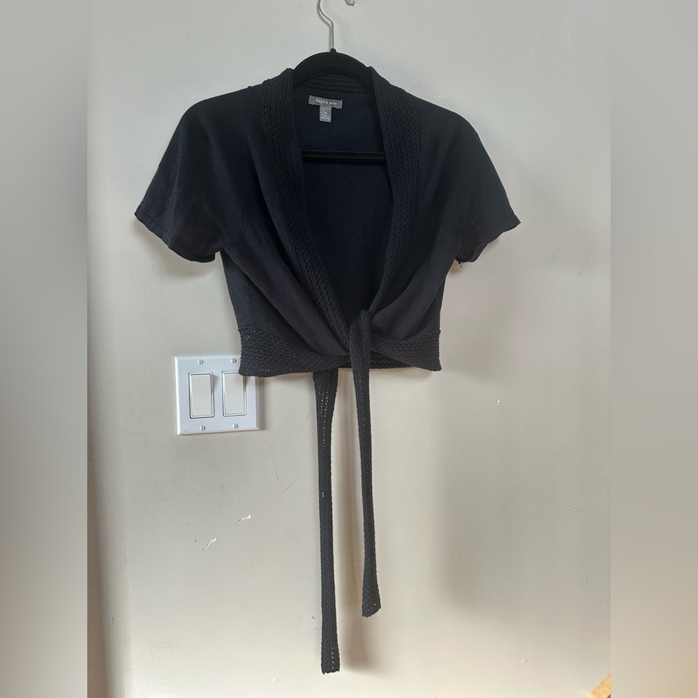 Apt. 9 Black Tie-Front Boléro